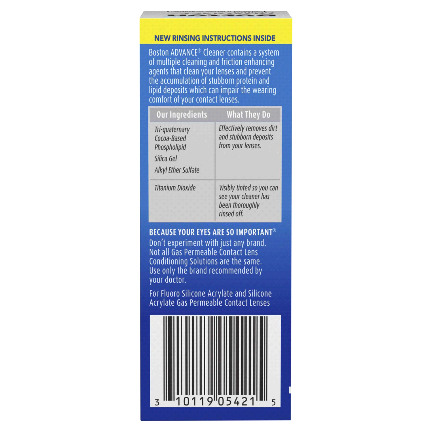 slide 3 of 3, Boston ADVANCE Cleaner Contact Lens Solution for Rigid Gas Permeable Lenses – from Bausch + Lomb, 1 fl. oz., 1 fl oz