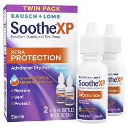 Bausch + Lomb SootheXP Xtra Protection Lubricant Eye Drops Twin Pack