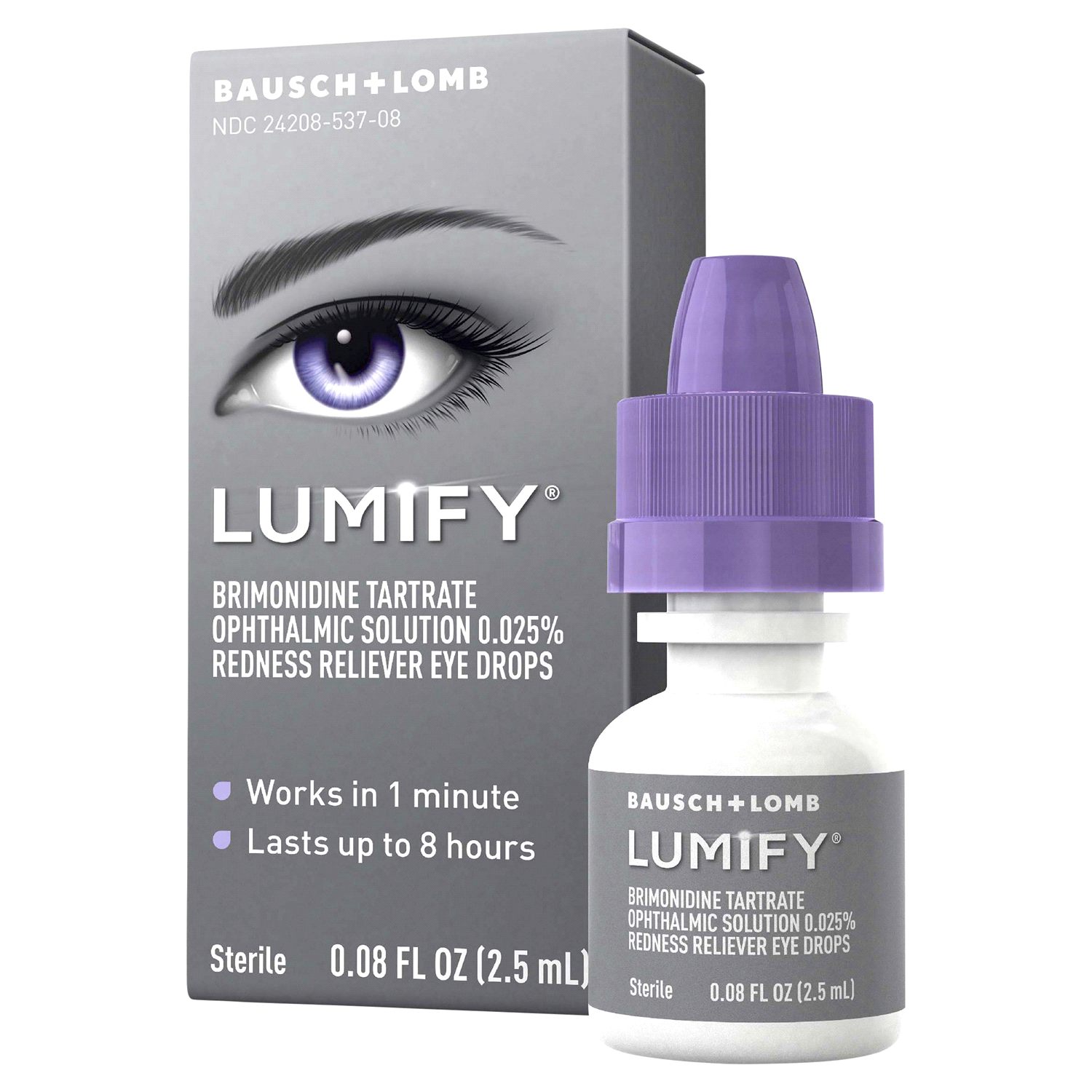 slide 1 of 4, LUMIFY Redness Reliever Eye Drops 0.08 fl oz (2.5 mL), 0.08 fl oz