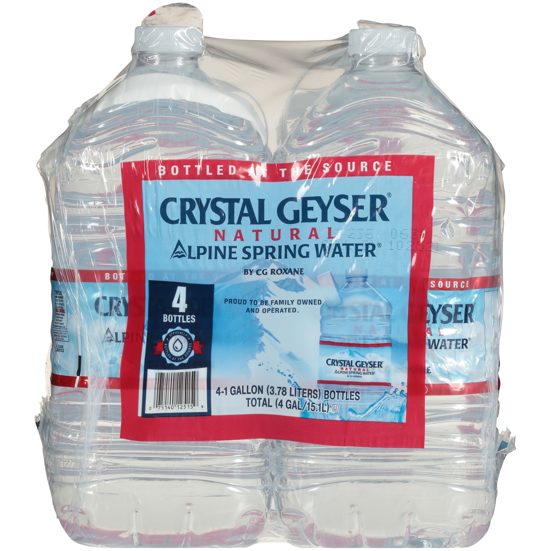 Crystal Geyser Natural Alpine Spring Water 4 ct; 1 gal Shipt
