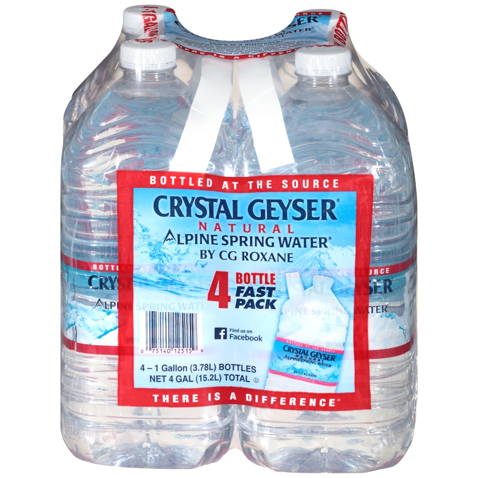 slide 1 of 6, Crystal Geyser Natural Alpine Spring Water, 4 ct; 1 gal