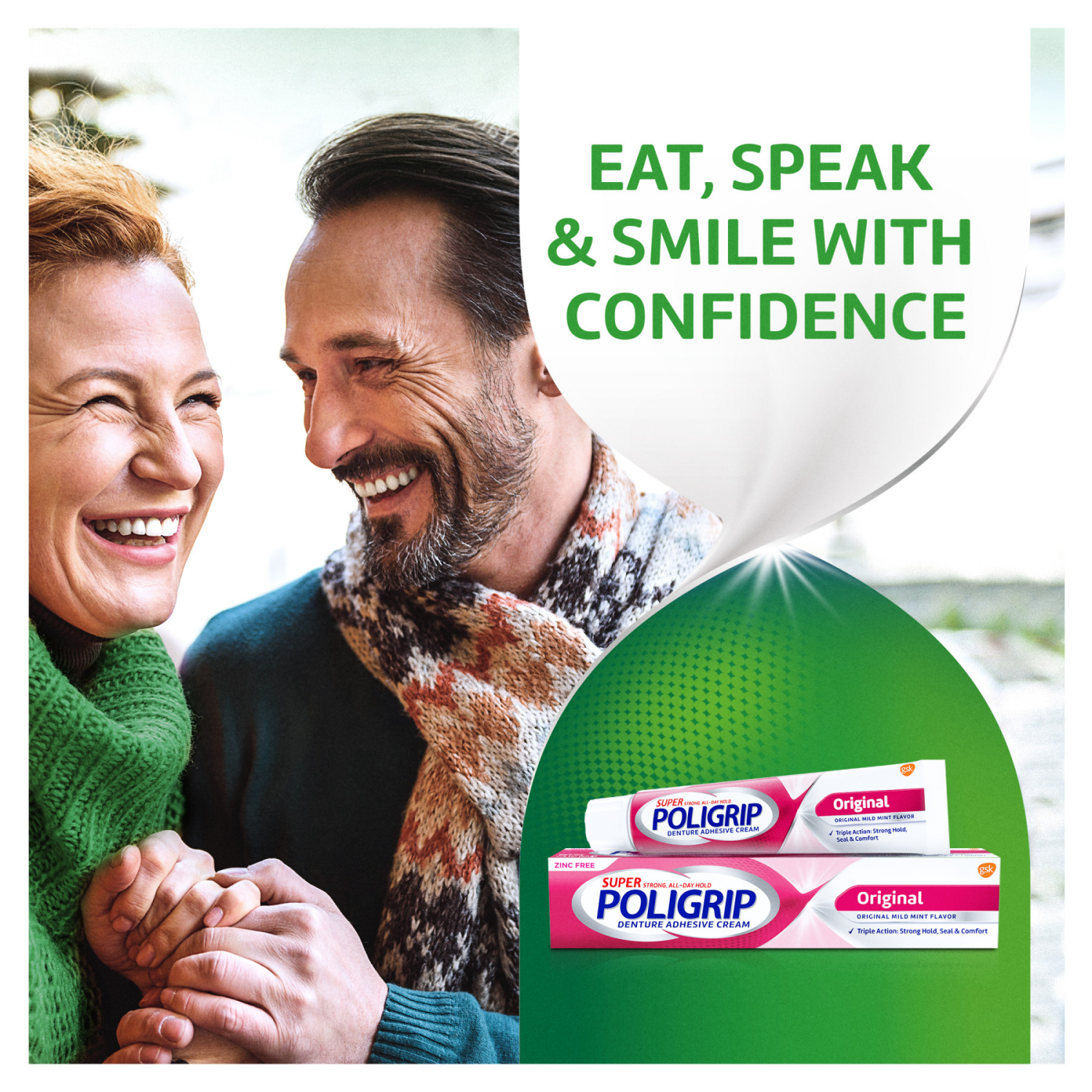 slide 3 of 8, Poligrip Super Poligrip Original Formula Zinc Free Denture Adhesive Cream - 2.4 Ounces, 2.4 oz