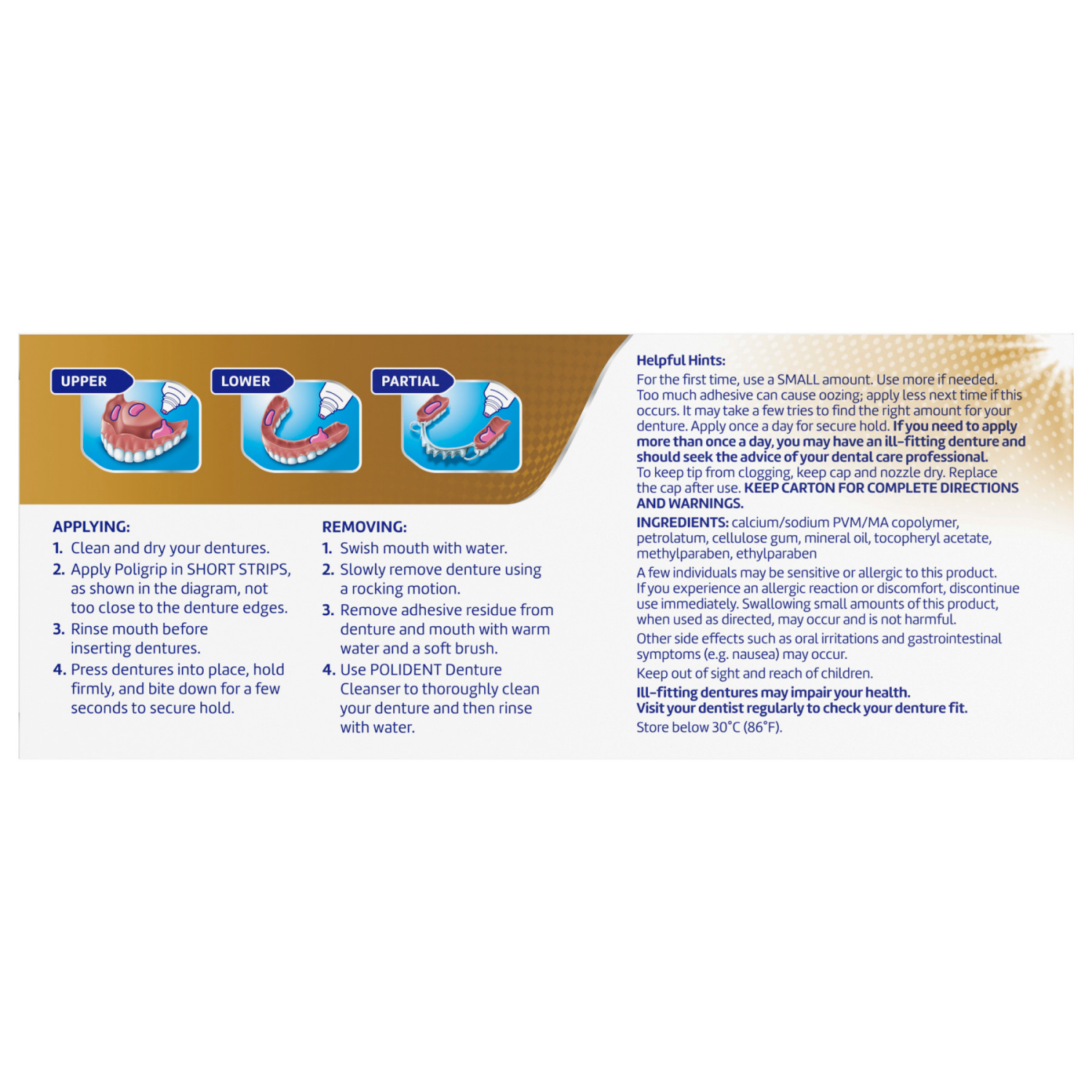 slide 7 of 8, Poligrip Super Poligrip Extra Care Zinc Free Denture and Partials Adhesive Cream, 2.2 Ounce Twinpack, 2 ct