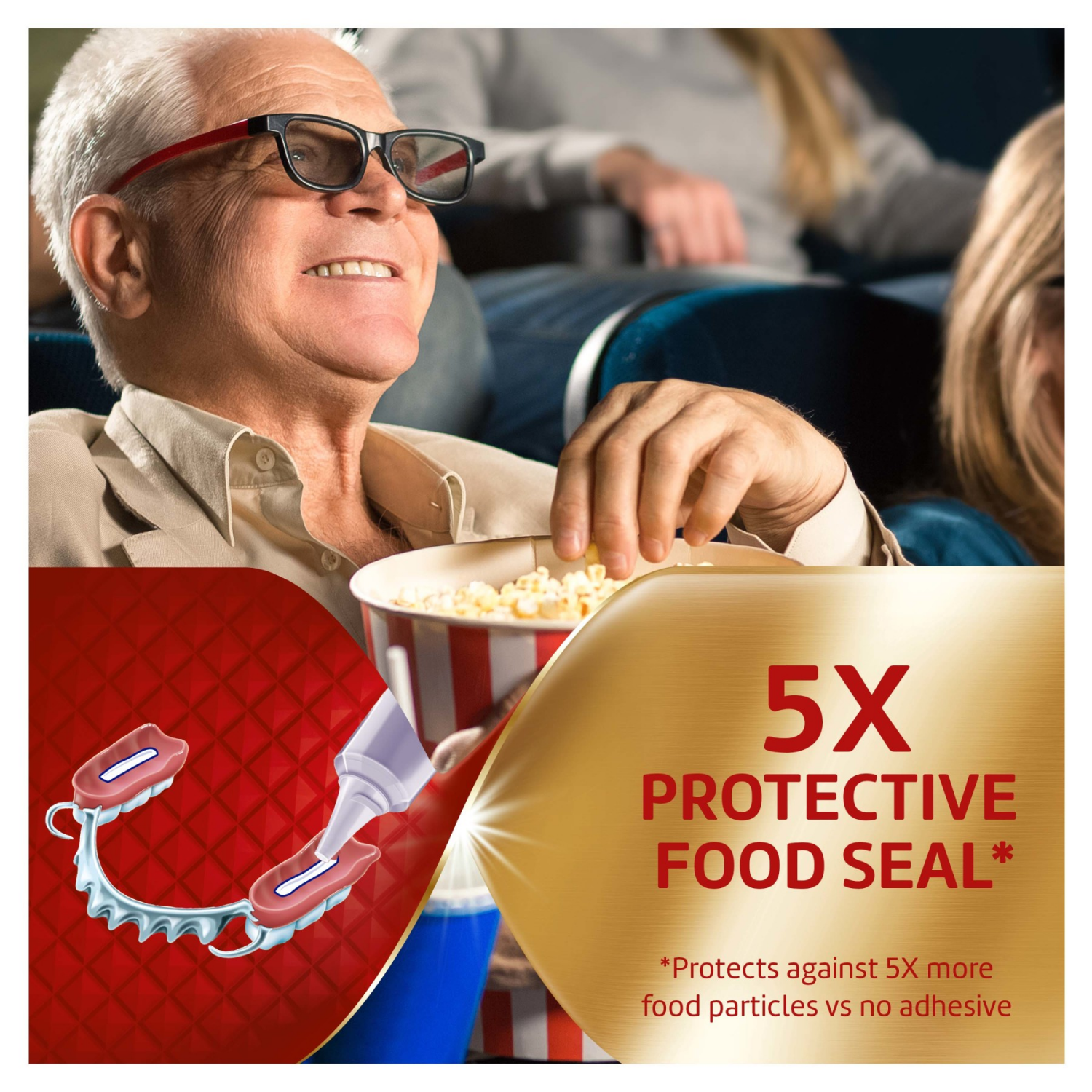 slide 4 of 7, Poligrip Power Max Power Hold + Seal Denture Cream, Flavor Free, 2.2 oz, 2.2 oz