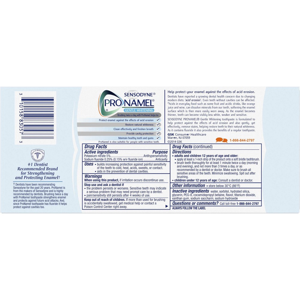 slide 6 of 7, Sensodyne Pronamel Gentle Whitening Toothpaste - 2pk/4oz, 2 ct; 8 oz