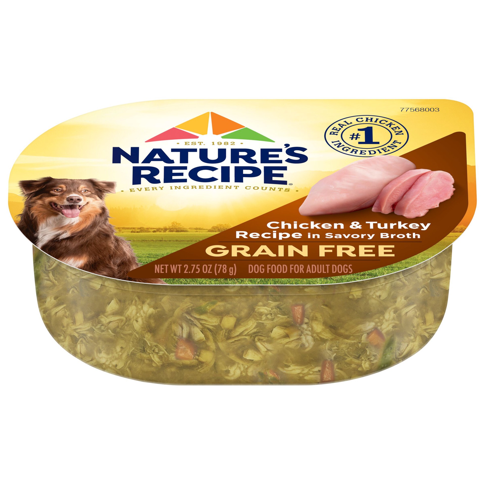 slide 1 of 6, Nature's Recipe Nature''s Recipe Grain Free Chicken & Turkey Recipe in Savory Broth Wet Dog Food, 2.75 oz. Cup, 2.75 oz