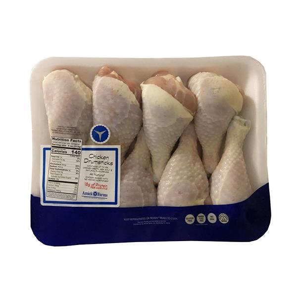 slide 1 of 1, Amick Farms Fresh Chicken Drumsticks, per lb