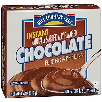 slide 1 of 1, Hill Country Fare Instant Chocolate Pudding, 3.9 oz
