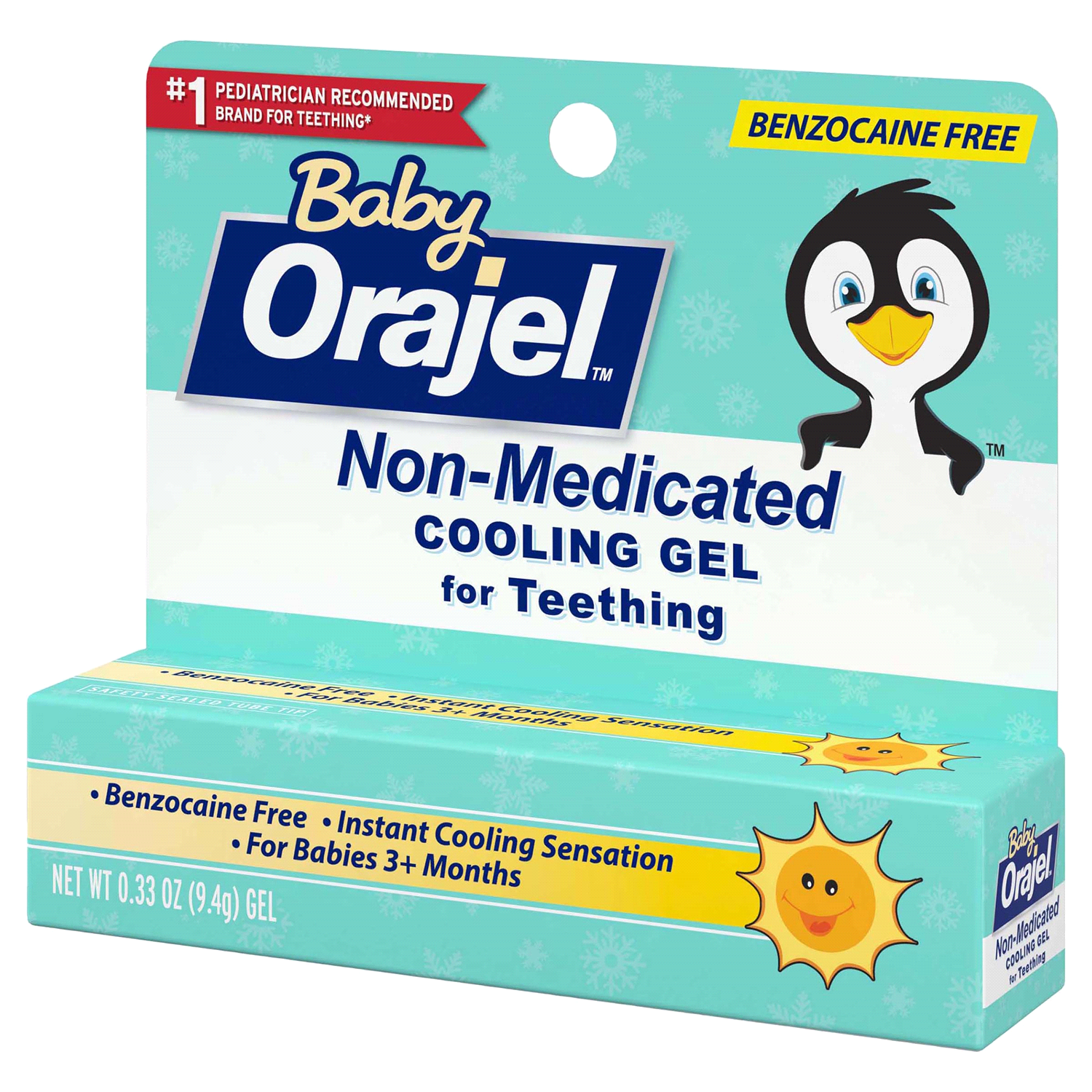 slide 4 of 5, Orajel Baby Non-Medicated Cooling Gel for Teething 0.33 oz, 0.33 oz