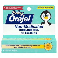Orajel Baby Non-Medicated Cooling Gel for Teething 0.33 oz