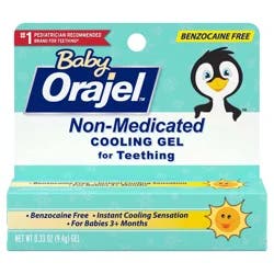 Orajel Baby Non-Medicated Cooling Gel for Teething 0.33 oz