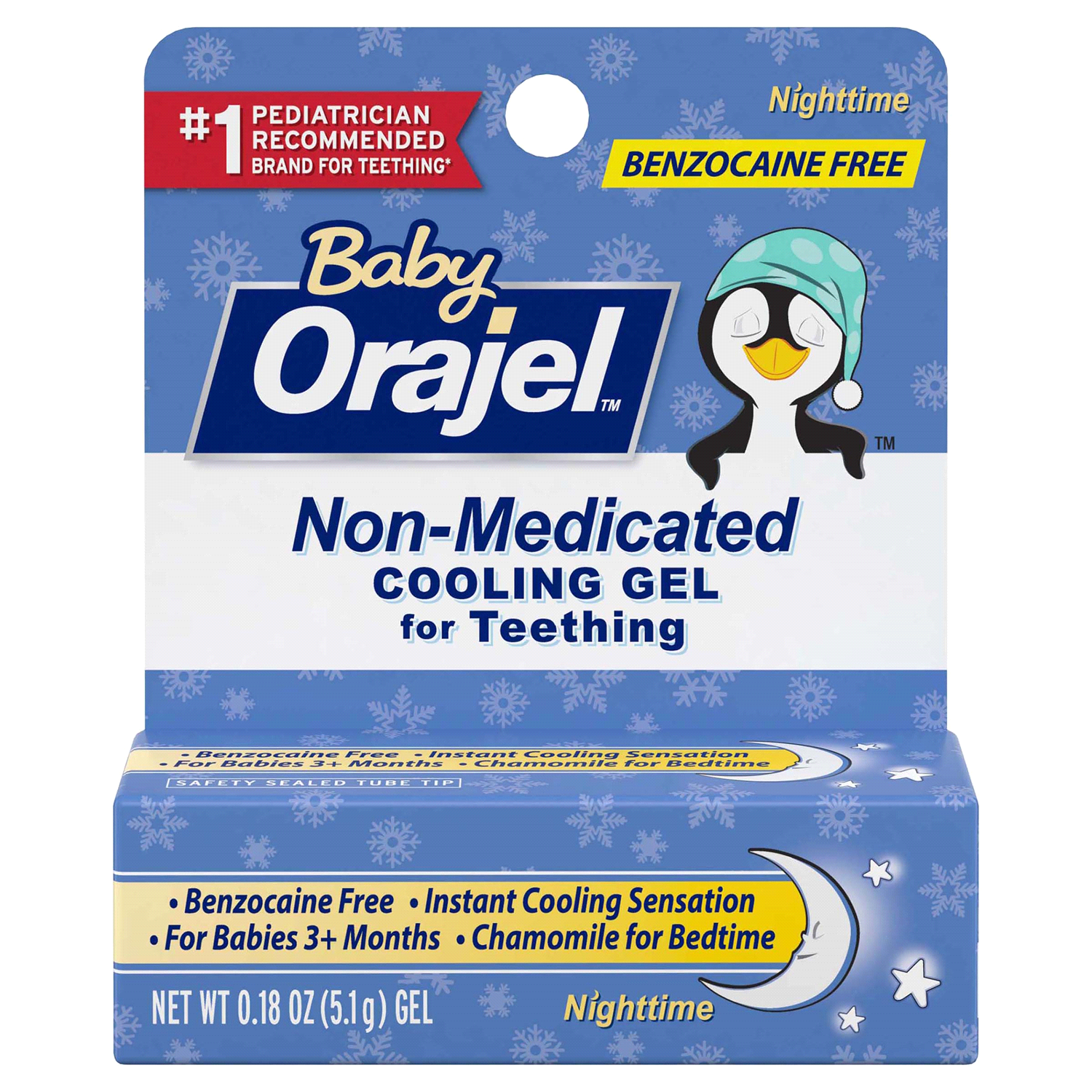slide 1 of 5, Orajel Baby Nonmedicated Nighttime C, 0.18 oz