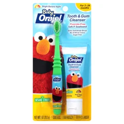 Orajel Kids Elmo Training Toothpaste Fluoride-Free, 1 Toothbrush, 1 Toothpaste 1oz; #1 Pediatrician Recommended Fluoride-Free Toothpaste*