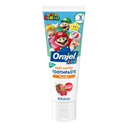 Orajel Super Mario Anti-Cavity Fluoride Kids Natural Berry Toothpaste 4.2 oz