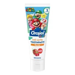 Orajel Super Mario Anti-Cavity Fluoride Kids Natural Berry Toothpaste 4.2 oz
