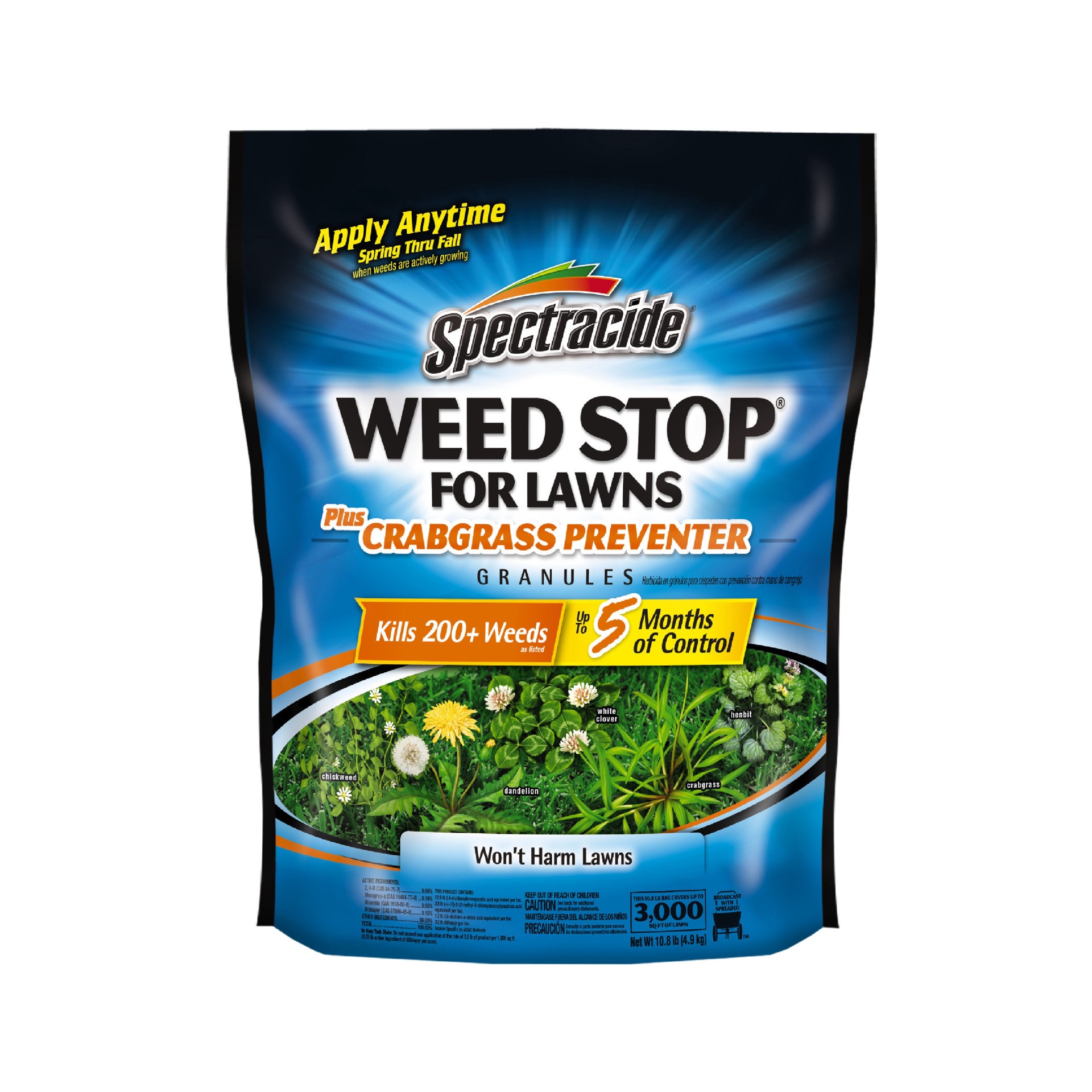 slide 1 of 6, Spectracide Weed Stop Plus Crabgrass Preventer 10.0 -lb Pre-Emergent Lawn Weed Killer, 1 ct