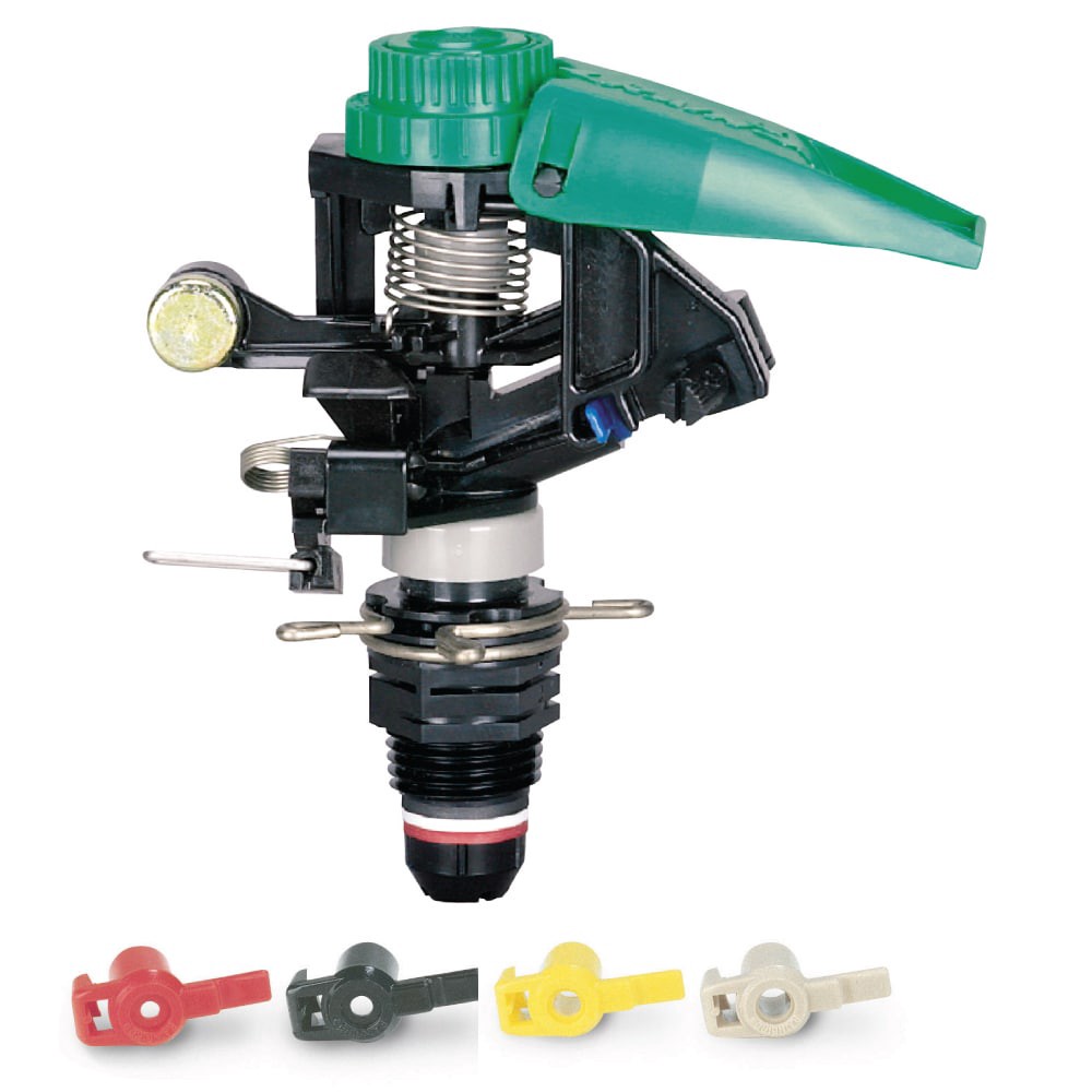 slide 1 of 6, Rain Bird 21-ft - 41-ft Adjustable Spray Impact sprinkler, 1 ct