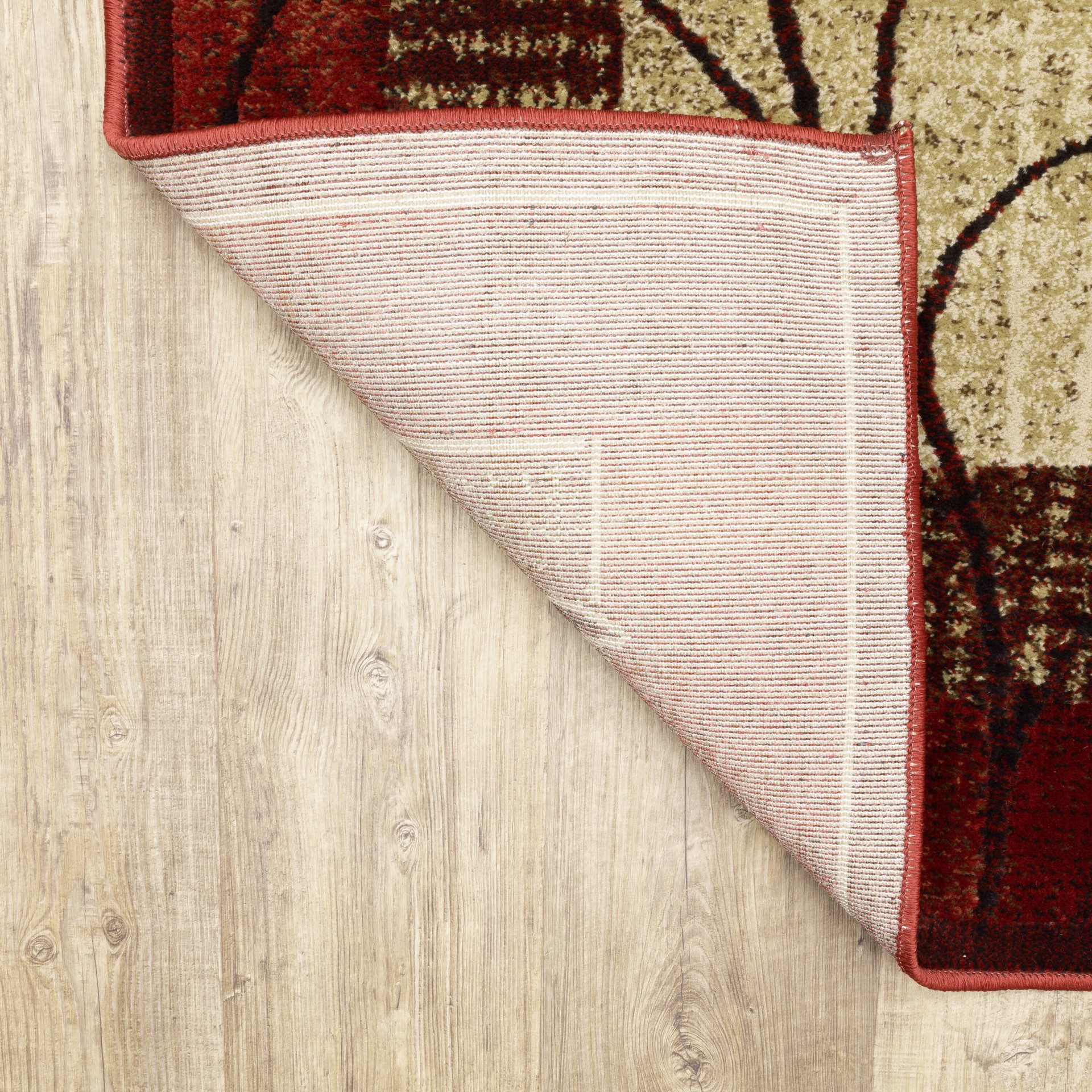 slide 5 of 6, allen + roth Tinsley Red 2 x 3 (ft) Loomed Red Rectangular Indoor Border Farmhouse/Cottage Pet Friendly Throw rug, 1 ct