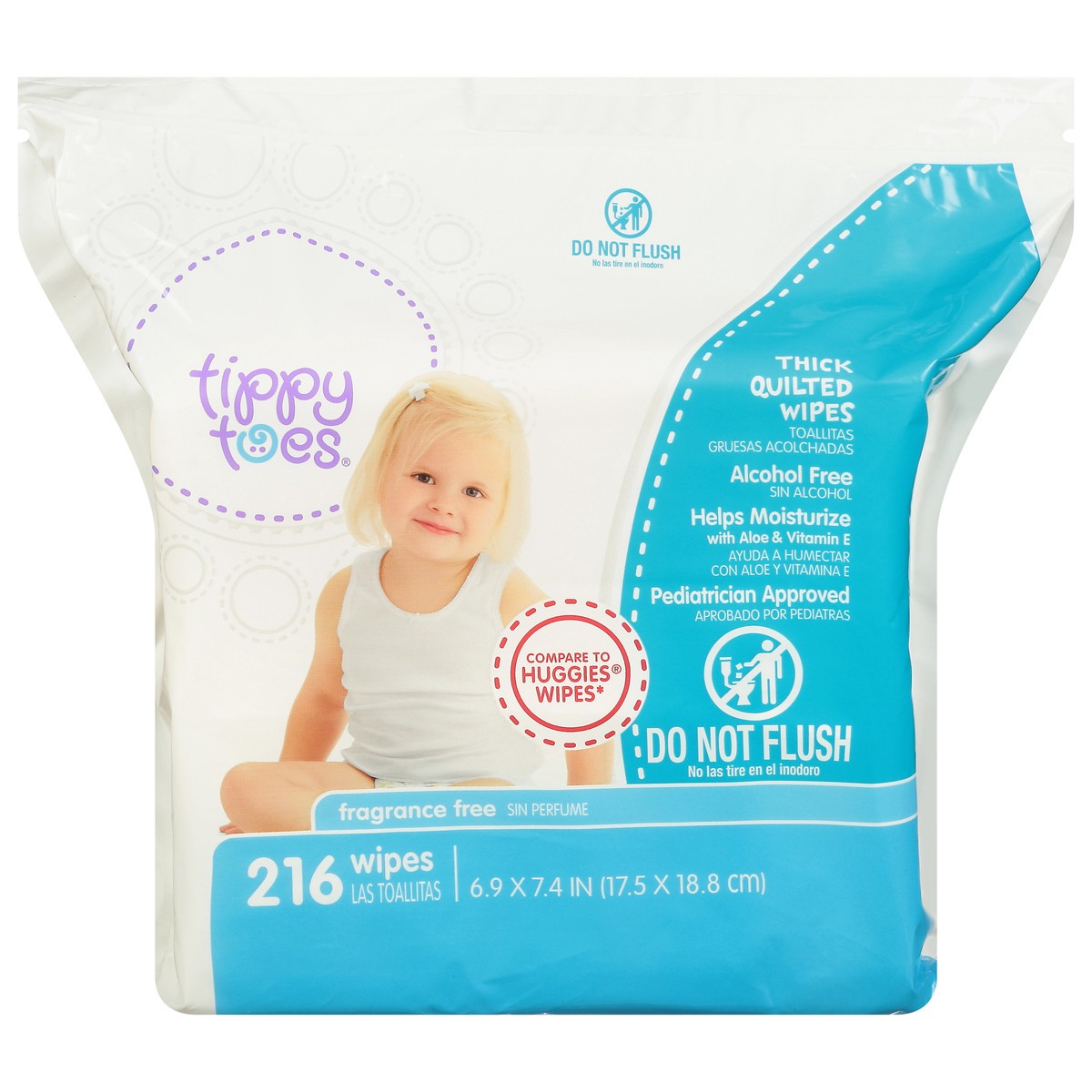 slide 1 of 10, Tippy Toes Top Care Fragrance Free Baby Soft Wipes, 216 ct