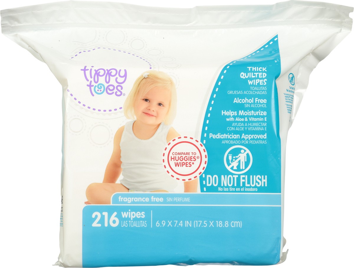 slide 9 of 10, Tippy Toes Top Care Fragrance Free Baby Soft Wipes, 216 ct