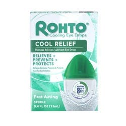 Rohto Cool Relief, Redness Reliever Lubricant Eye Drops, 0.4 fl oz Bottle