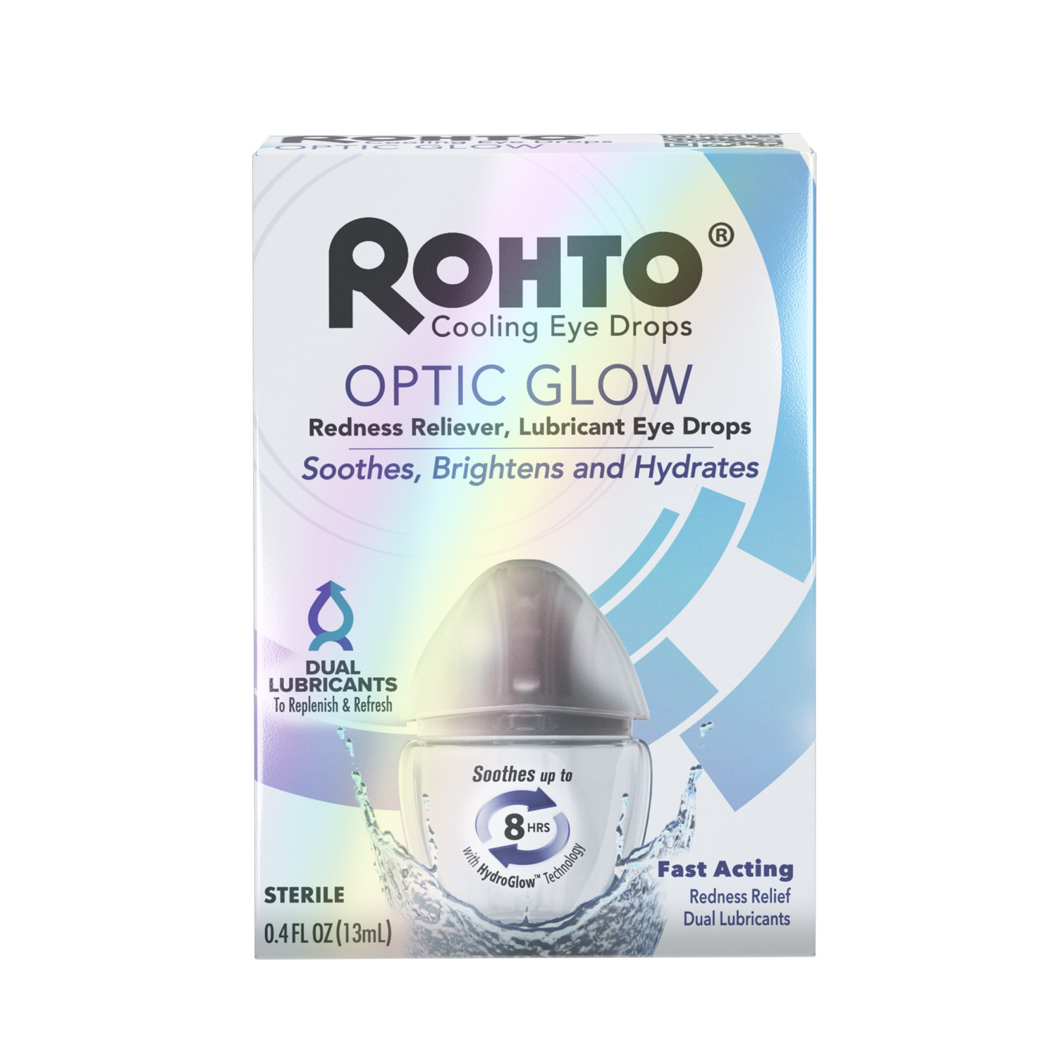 slide 1 of 8, Rohto Optic Glow, 0.4 fl oz