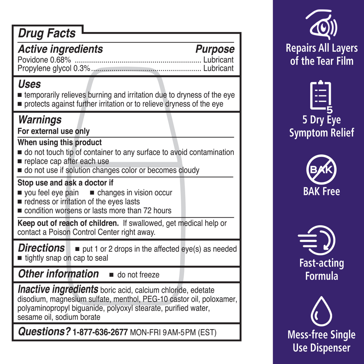 slide 7 of 8, ROHTO Dry Eye Relief Lubricant Eye Drops, Dry-Aid, Twin Pack, 10 ml