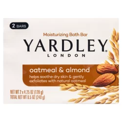 Yardley London Bath Bar Naturally Moisturizing Oatmeal & Almond