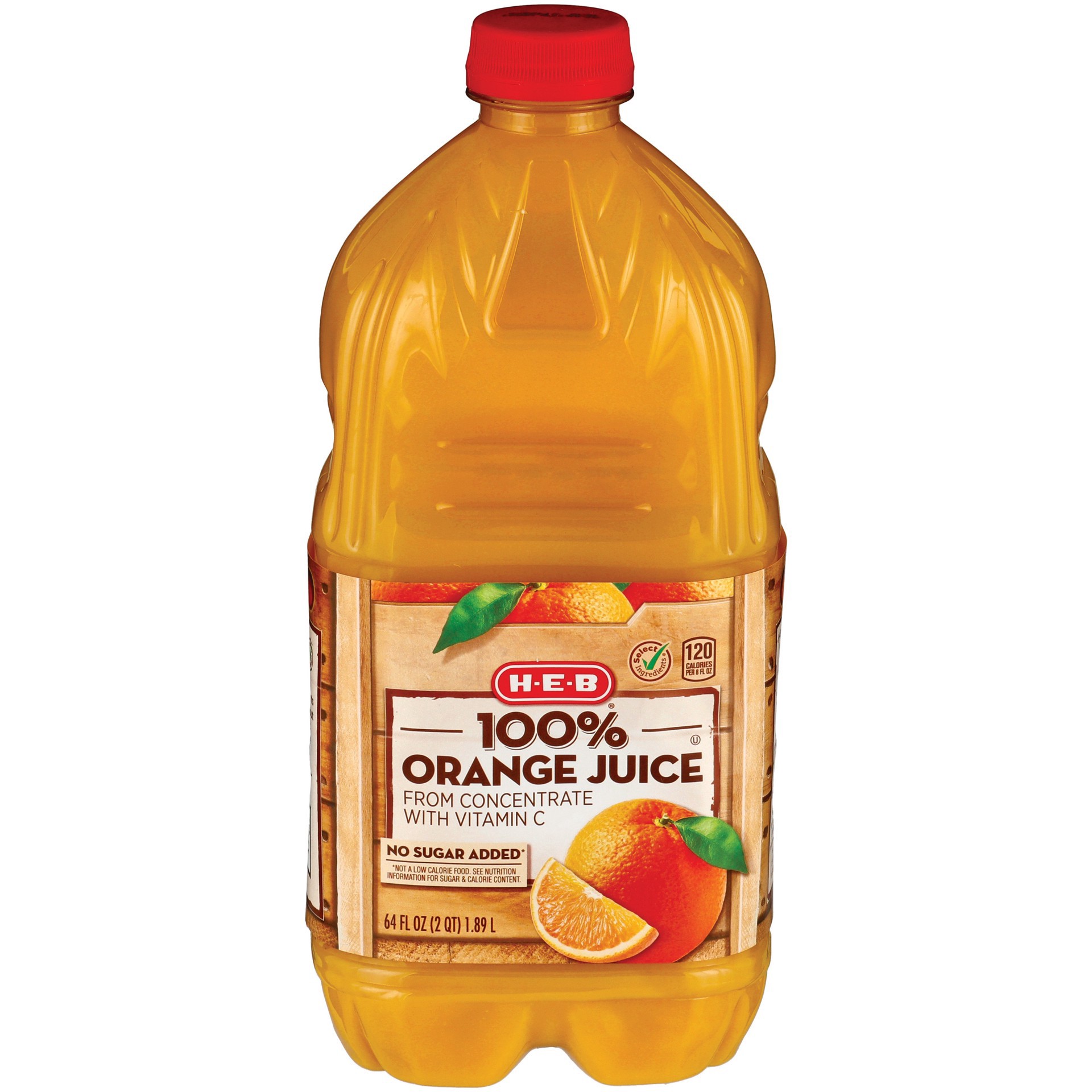 slide 1 of 1, H-E-B Its Juice 100% Orange Juice - 64 fl oz, 64 fl oz