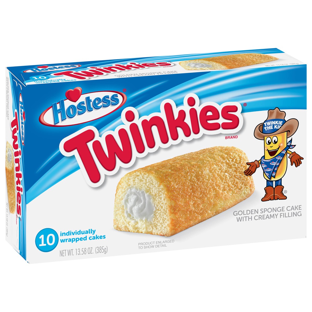 slide 3 of 9, HOSTESS TWINKIES, Creamy Golden Sponge Cake, Individually Wrapped, 10 Count 13.58 oz, 10 ct