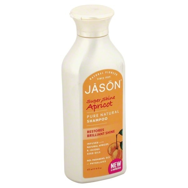 slide 1 of 1, Jason Shampoo, Pure Natural, Super Shine, Apricot, 16 fl oz