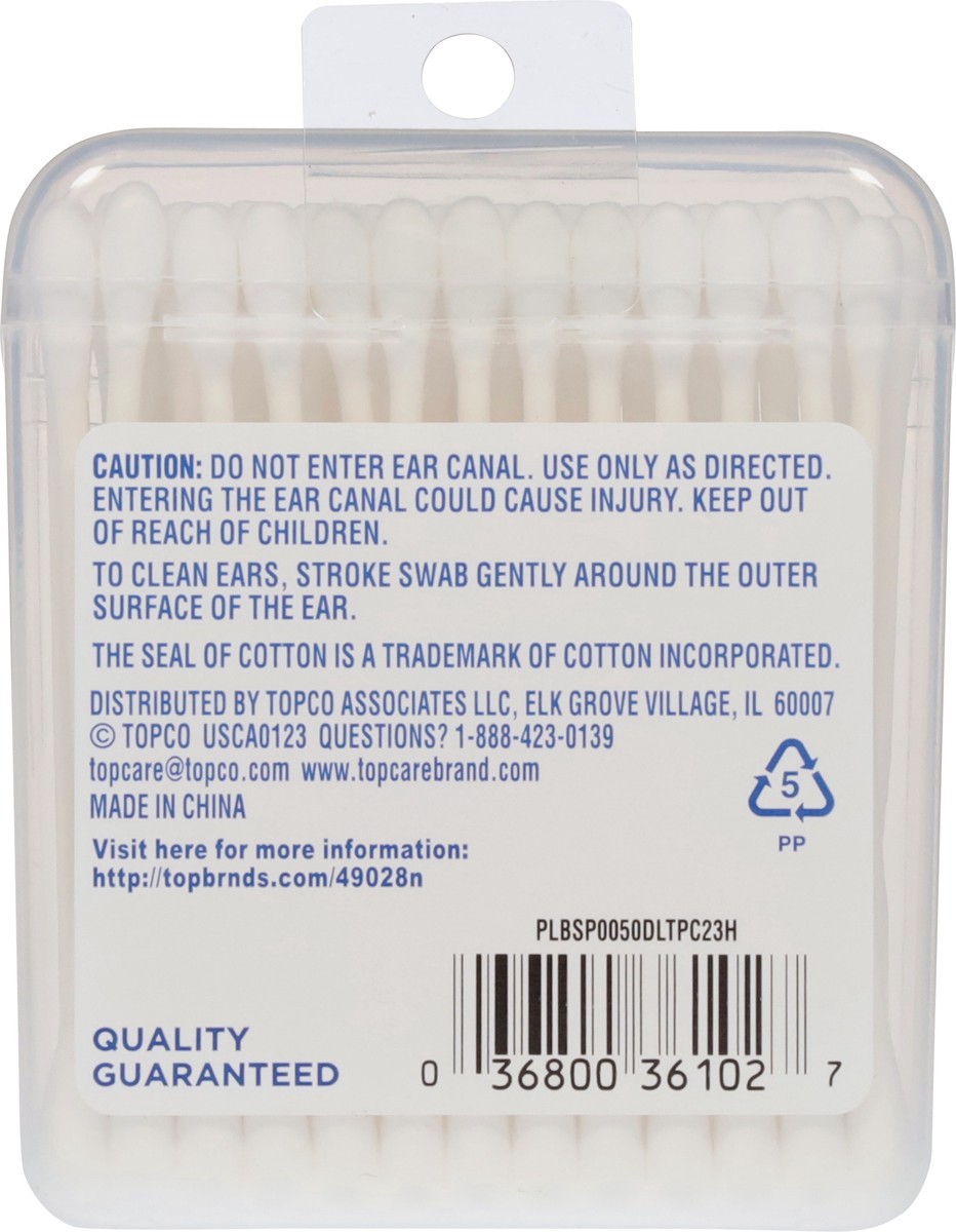 slide 3 of 13, TopCare Everyday Cotton Swabs Travel Pack 50 ea, 50 ct