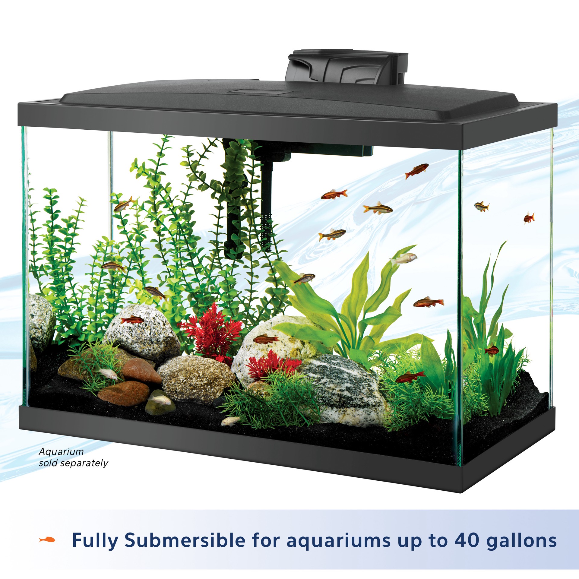 slide 8 of 10, Aqueon Preset Aquarium Heater Black, 100 Watts, Up to 30 Gallons, 1 ct