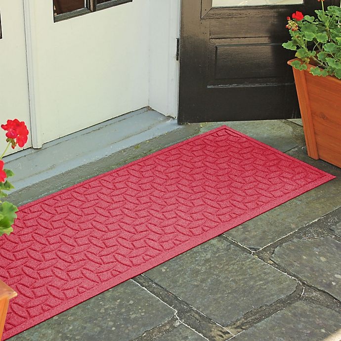 slide 1 of 2, Weather GuardEllipse Door Mat - Solid Red, 22 in x 60 in