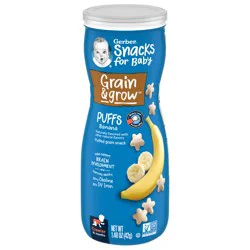 Gerber Stage 3 Baby Snacks, Banana Puffs, Puffed Grain Snack, Baby Led Feeding