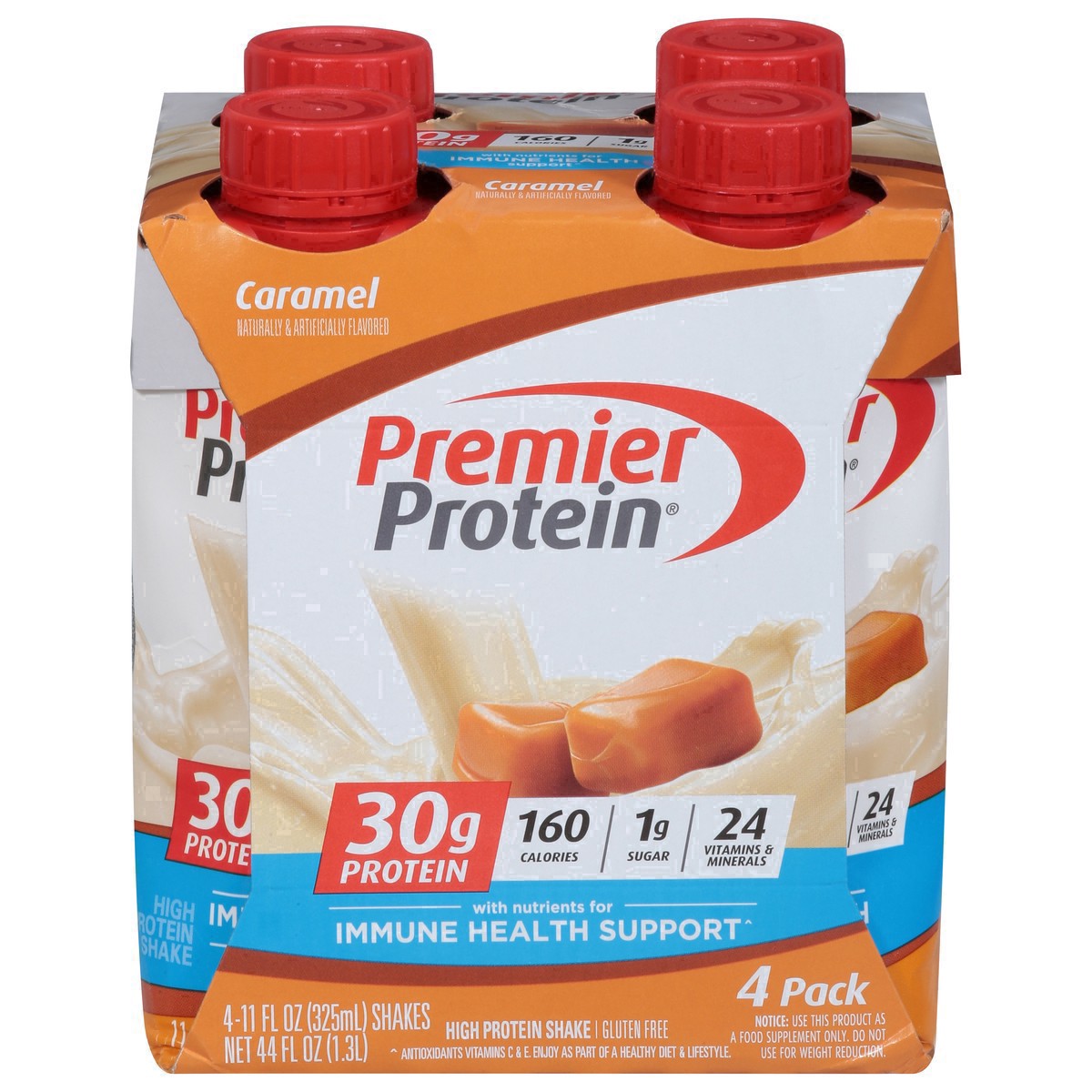 slide 26 of 61, Premier Protein Caramel Shakes, 4 ct; 11 fl oz
