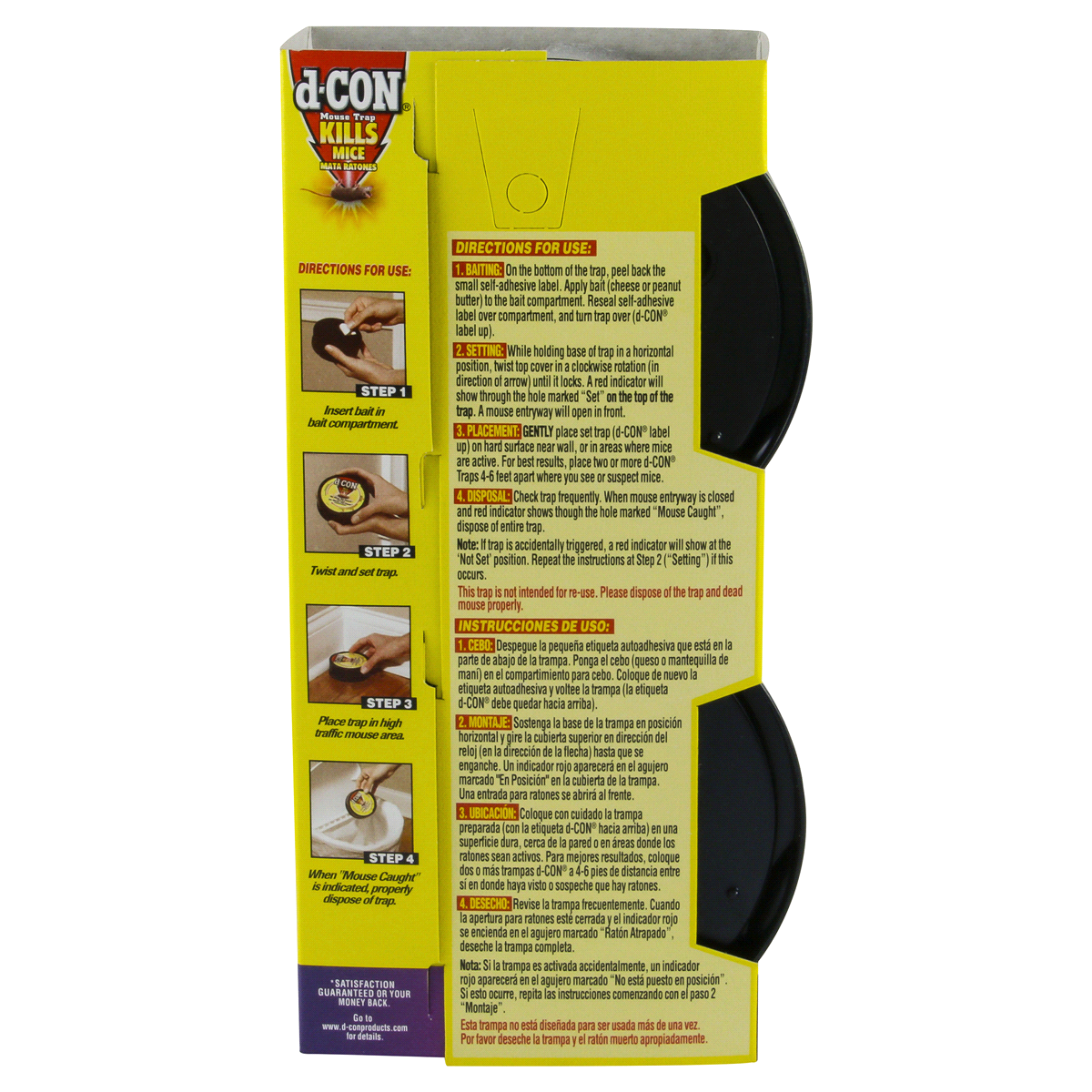 D-Con No View, No Touch Slim Pack Mouse Trap 2 ea (6 Pack) (Packaging may  vary)