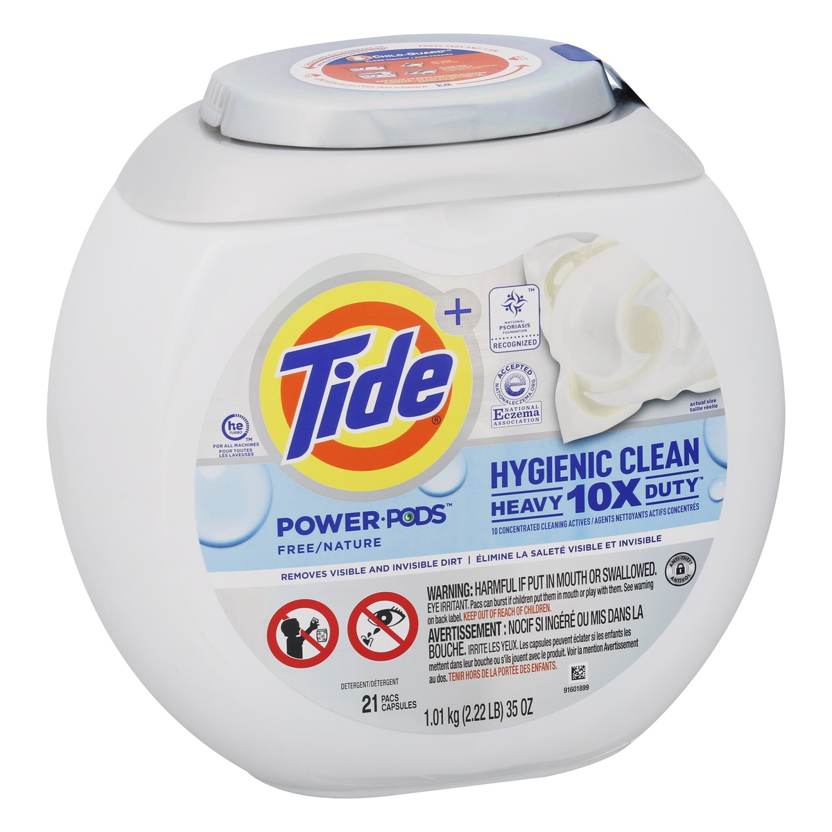 slide 2 of 9, Tide Hygienic Clean Unscented Heavy Duty Power PODS Laundry Detergent - 21ct/35oz, 21 ct