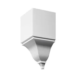 Ornamental Mouldings 5-5/8-in L x 2-5/8-in T Inside corner Baseboard Moulding Block Primed 1888