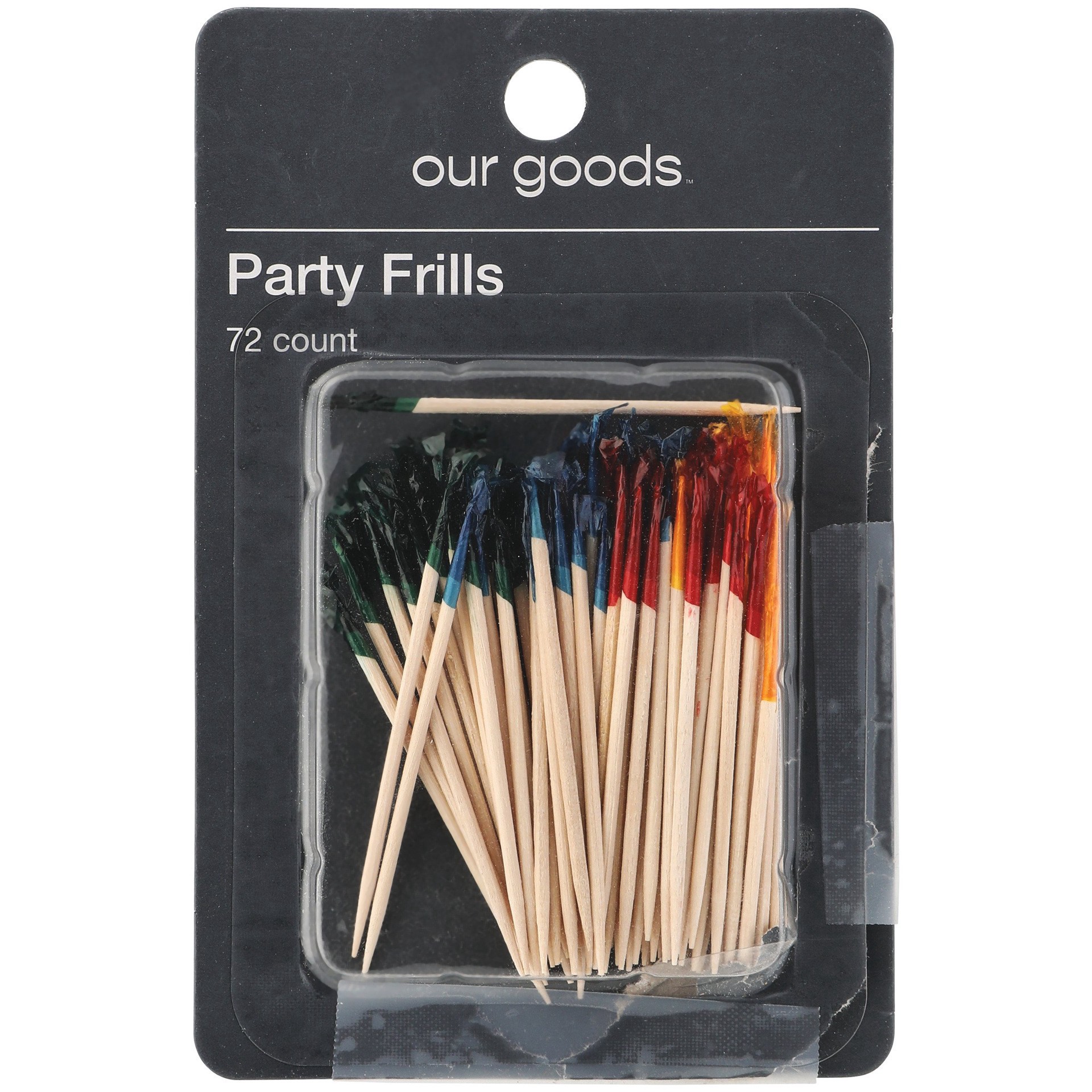 slide 1 of 1, our goods Party Frills Toothpicks, 72 ct