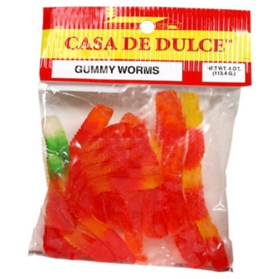 slide 1 of 1, Casa de Dulce Gummy Worms, 4 oz