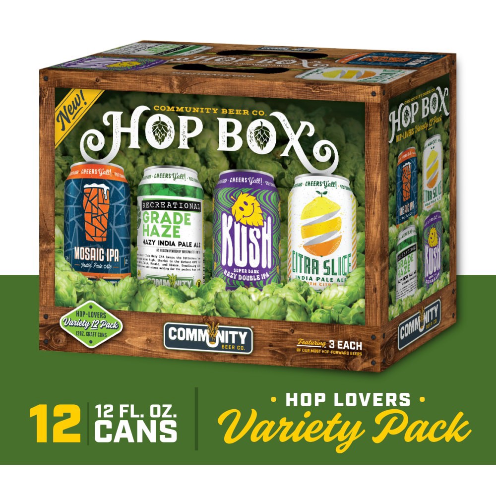 slide 2 of 2, Community Beer Co. Hop Box IPA Craft Beer Variety Pack, 12 ct; 12 fl oz