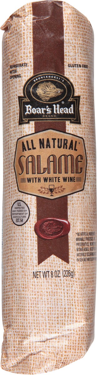 slide 6 of 11, Boar's Head All Natural* Salame with White Wine, 8 oz