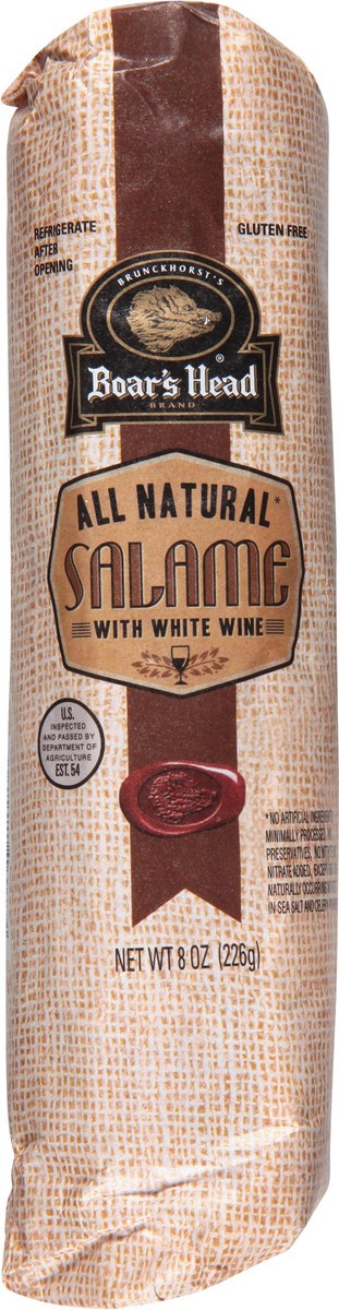 slide 9 of 11, Boar's Head All Natural* Salame with White Wine, 8 oz