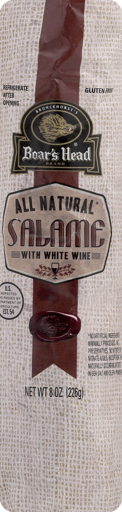 slide 1 of 7, Boar's Head Salame White Wine, 8 oz