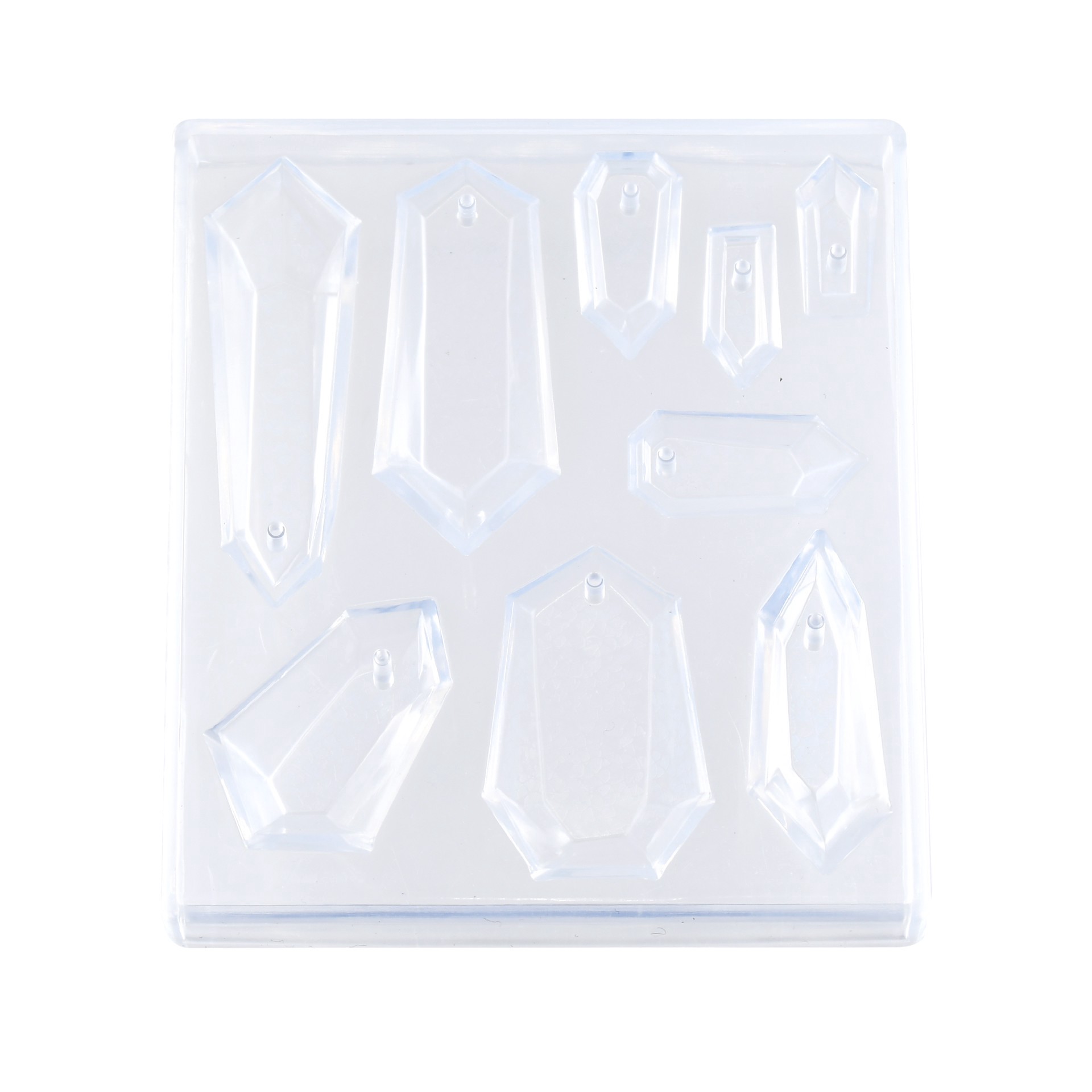 slide 4 of 5, Blue Moon Studio Uv Resin Craft Holographic Faceted Gems Silicone Mold, 3.15 in x 3.54 in x 0.47 in