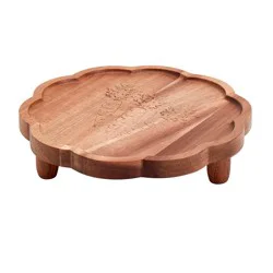 Sewing Down South 10 Inch Scalloped Footed Wood Board