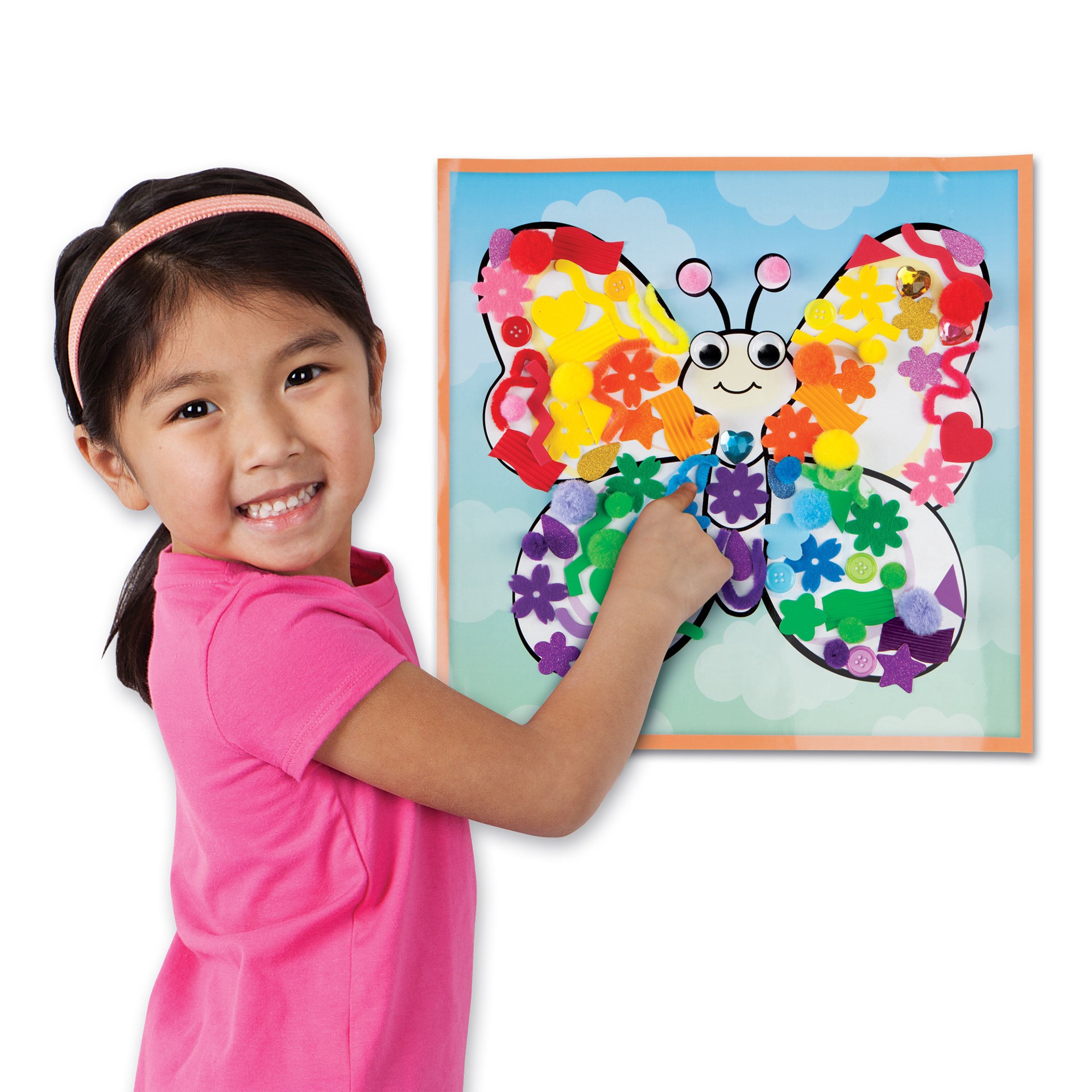slide 3 of 8, Faber-Castell Creativity For Kids Butterfly Sticky Wall Art, 12 stiff felt