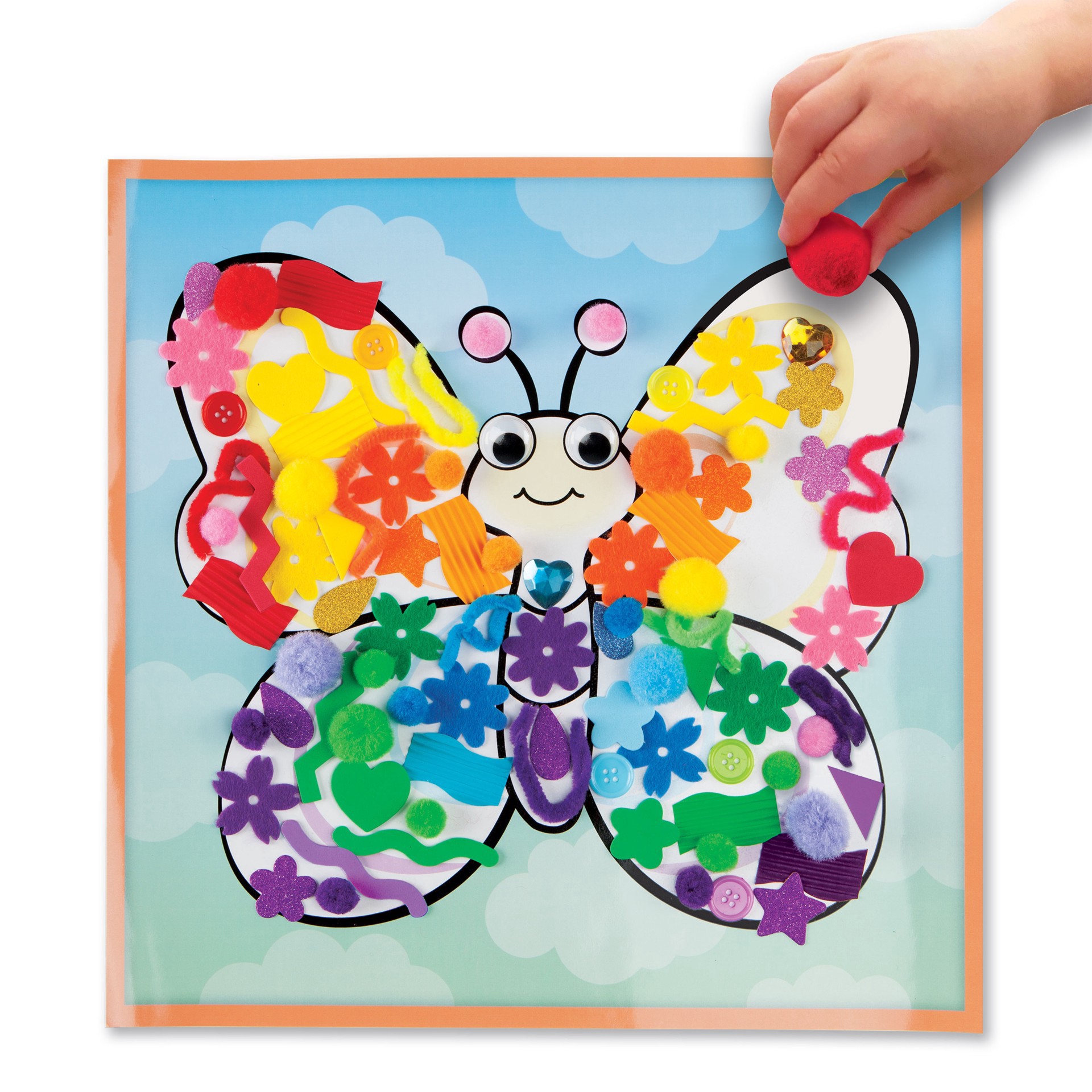 slide 2 of 8, Faber-Castell Creativity For Kids Butterfly Sticky Wall Art, 12 stiff felt