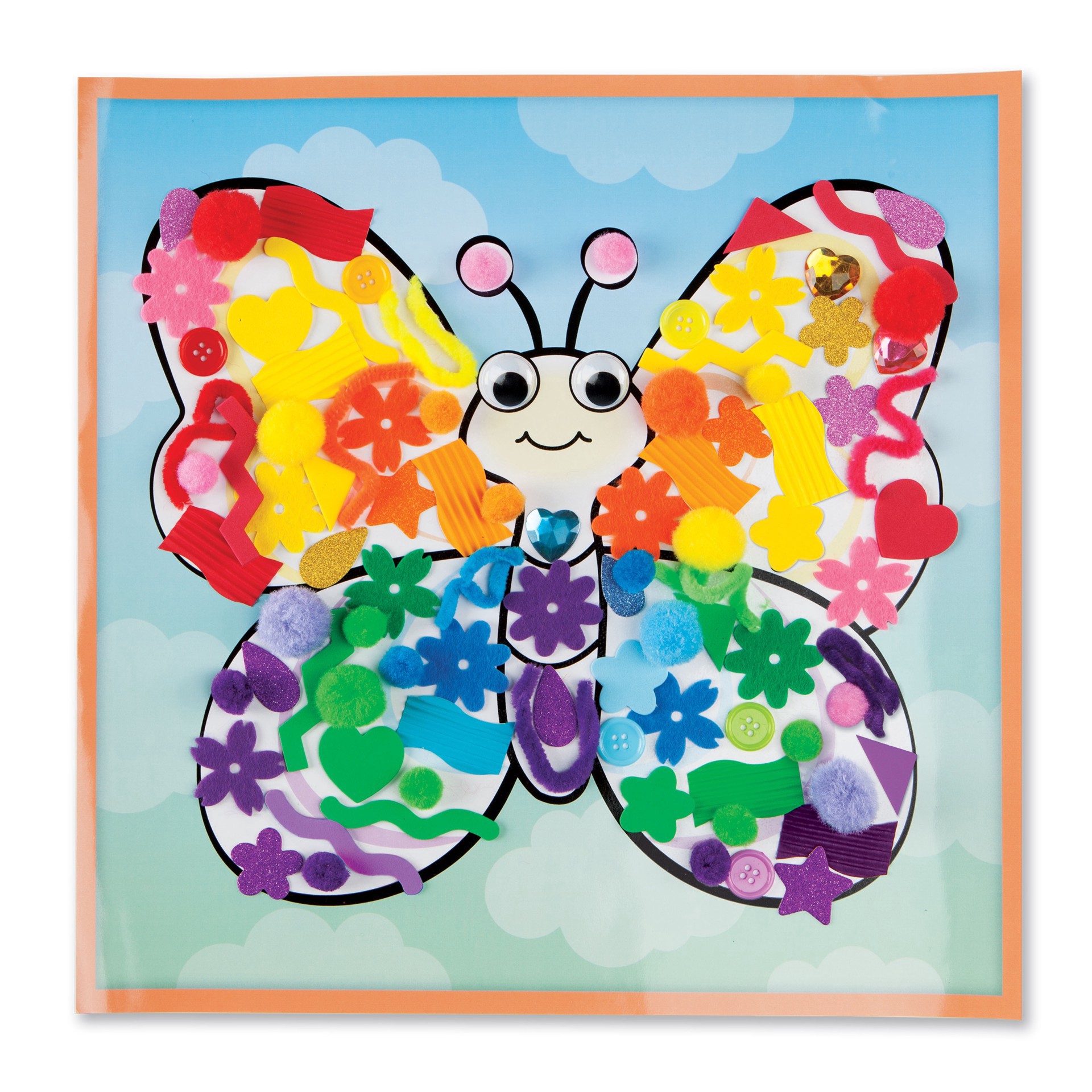 slide 7 of 8, Faber-Castell Creativity For Kids Butterfly Sticky Wall Art, 12 stiff felt